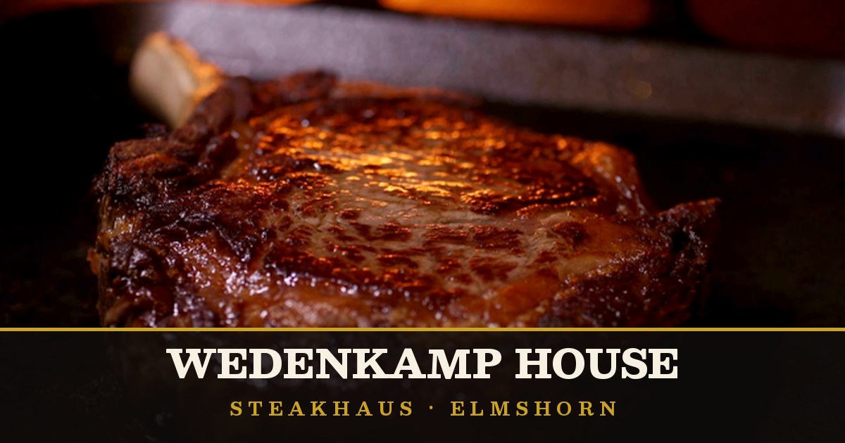 Gegrilltes Steak mit Knochen und kräftiger Kruste – Wedenkamp House Elmshorn